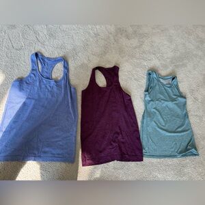 Set of 3 lululemon workout tops size 8